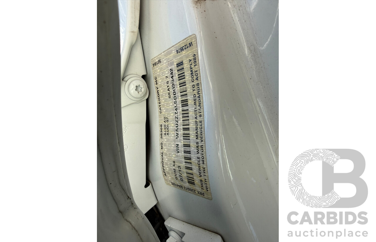07/2013 Audi Q7 3.0 TDI QUATTRO AWD MY13 4D Wagon White Turbo Diesel 3.0L