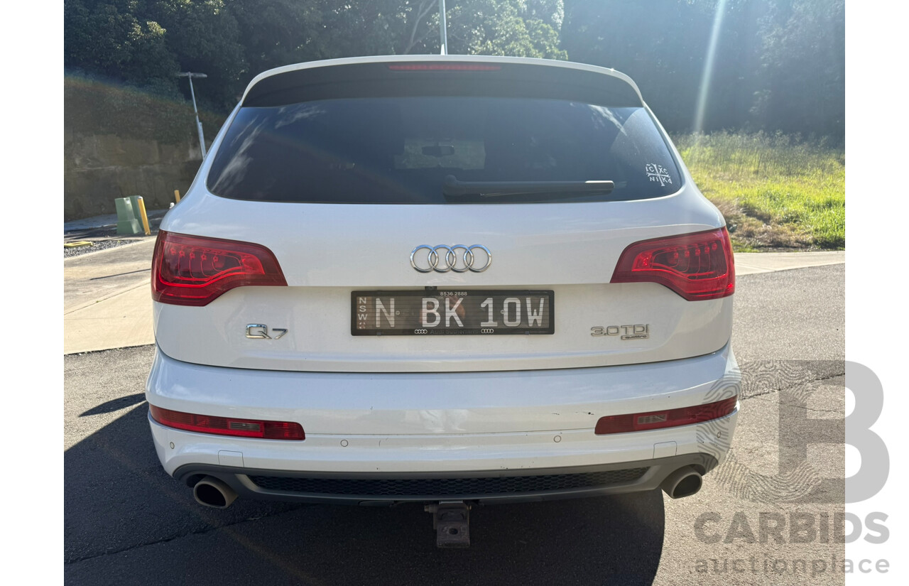 07/2013 Audi Q7 3.0 TDI QUATTRO AWD MY13 4D Wagon White Turbo Diesel 3.0L