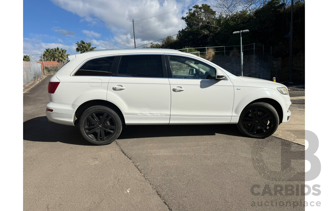 07/2013 Audi Q7 3.0 TDI QUATTRO AWD MY13 4D Wagon White Turbo Diesel 3.0L