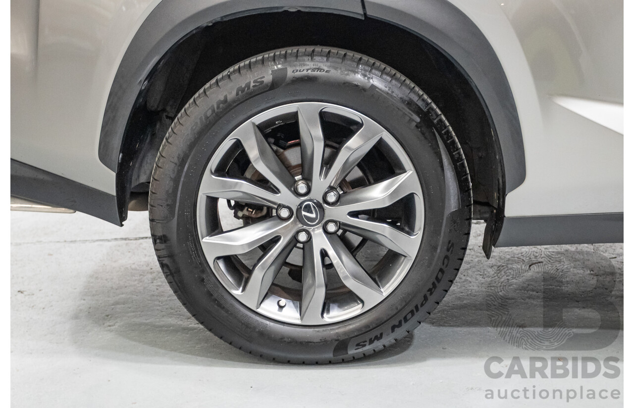 08/2016 Lexus NX 200t F Sport (AWD) AGZ15R 4D Wagon Sonic Titanium Metallic Turbo 2.0L