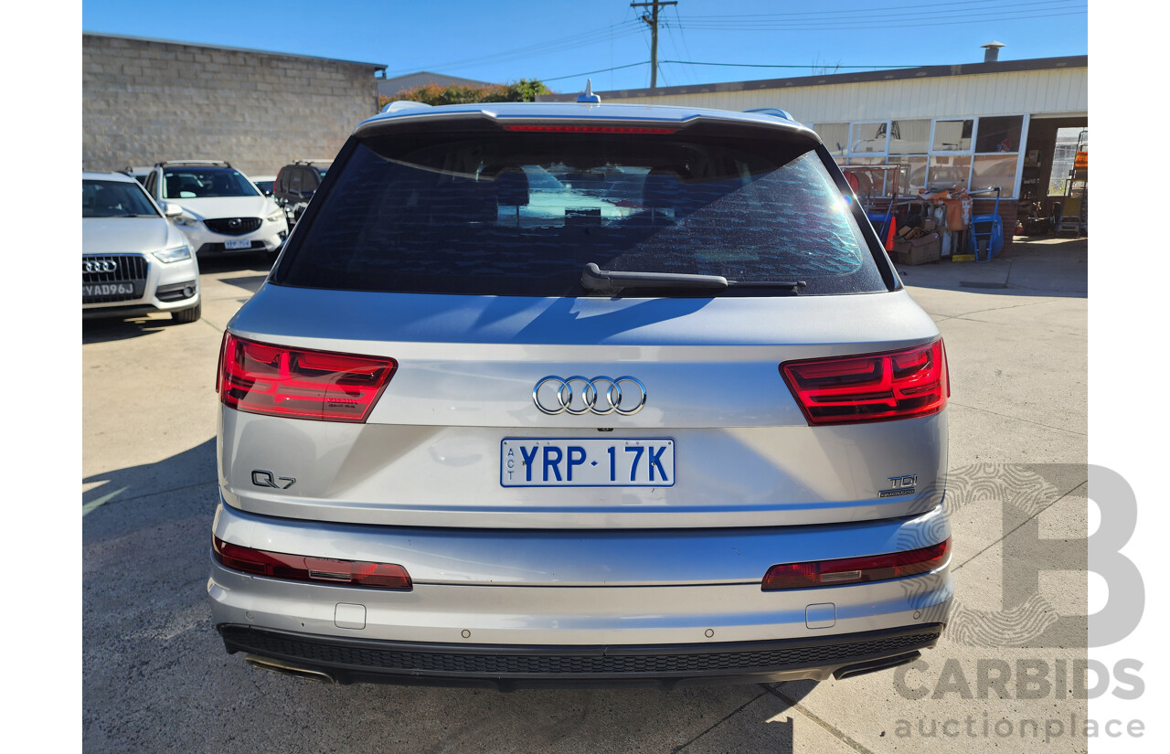01/2016 Audi Q7 3.0 TDI Quattro 4M 4d Wagon Silver 3.0L