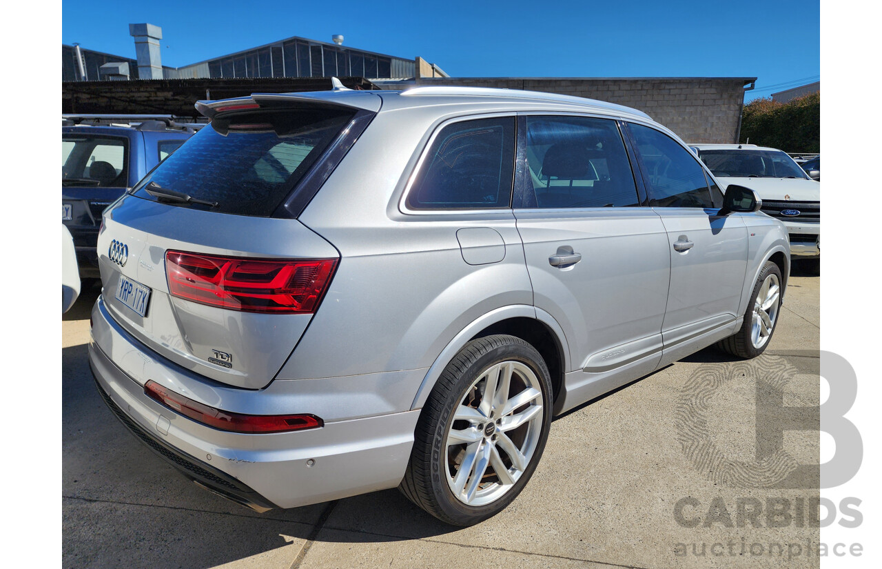 01/2016 Audi Q7 3.0 TDI Quattro 4M 4d Wagon Silver 3.0L