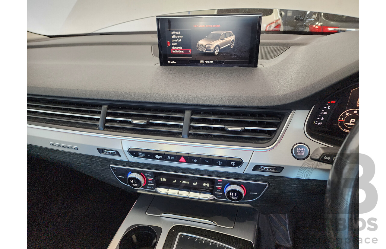01/2016 Audi Q7 3.0 TDI Quattro 4M 4d Wagon Silver 3.0L