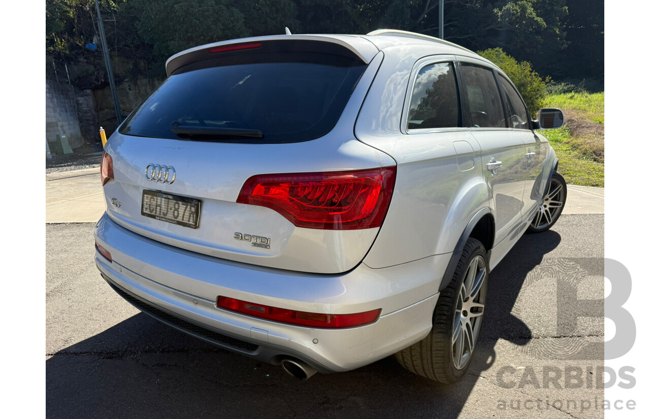 06/2012 Audi Q7 3.0 TDI QUATTRO AWD MY12 4D Wagon Ice Silver Metallic Turbo Diesel 3.0L