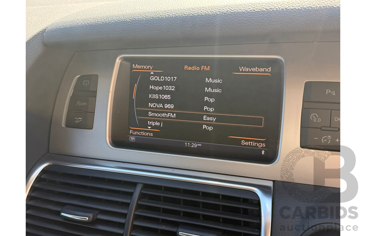 06/2012 Audi Q7 3.0 TDI QUATTRO AWD MY12 4D Wagon Ice Silver Metallic Turbo Diesel 3.0L