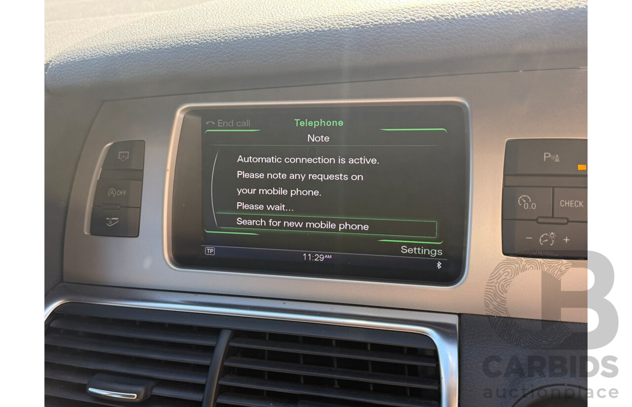 06/2012 Audi Q7 3.0 TDI QUATTRO AWD MY12 4D Wagon Ice Silver Metallic Turbo Diesel 3.0L
