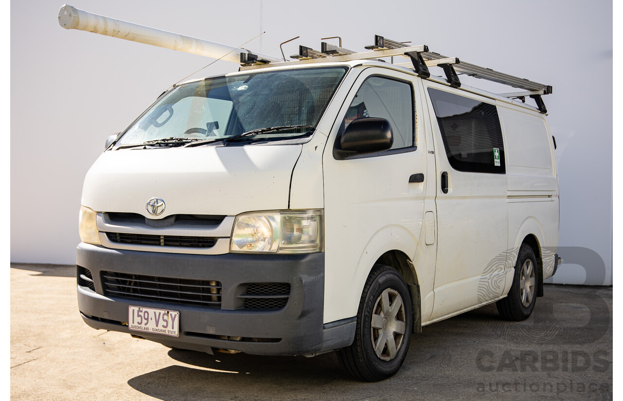 07/2009 Toyota Hiace LWB KDH201R MY07 4d Van White Turbo Diesel 3.0L