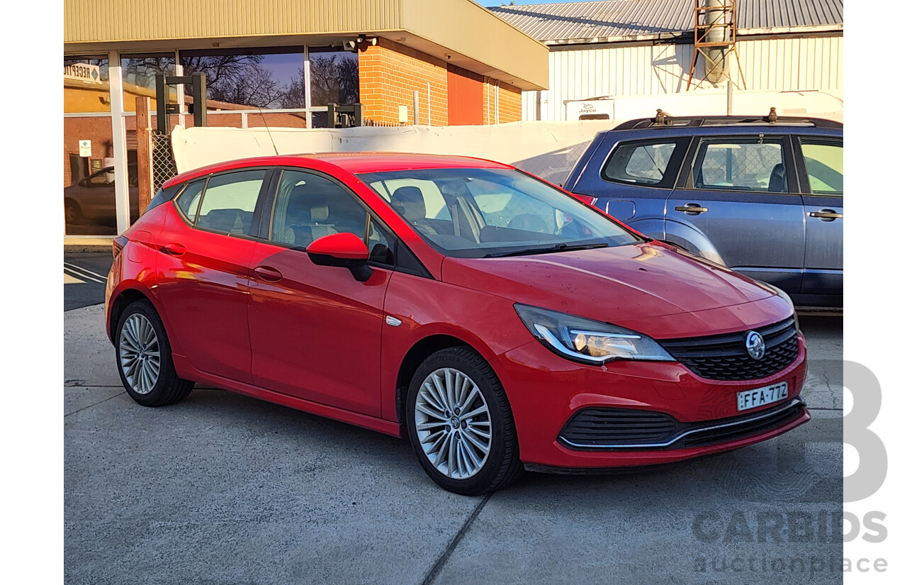 01/2017 Holden Astra R BK MY17 5d Hatchback Red 1.4L