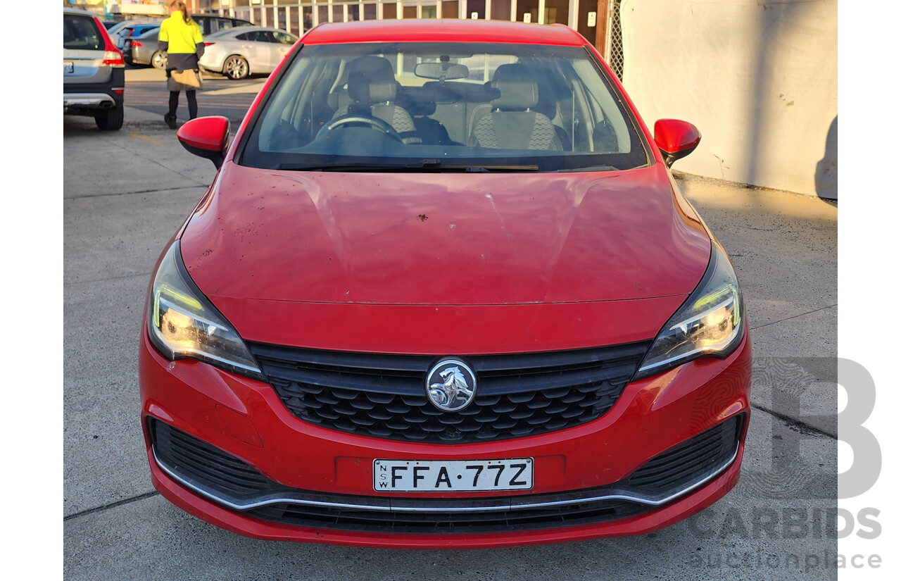 01/2017 Holden Astra R BK MY17 5d Hatchback Red 1.4L
