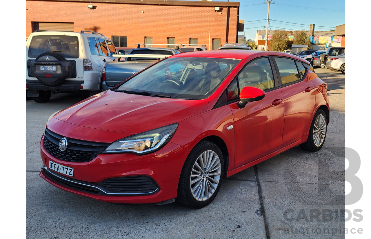 01/2017 Holden Astra R BK MY17 5d Hatchback Red 1.4L