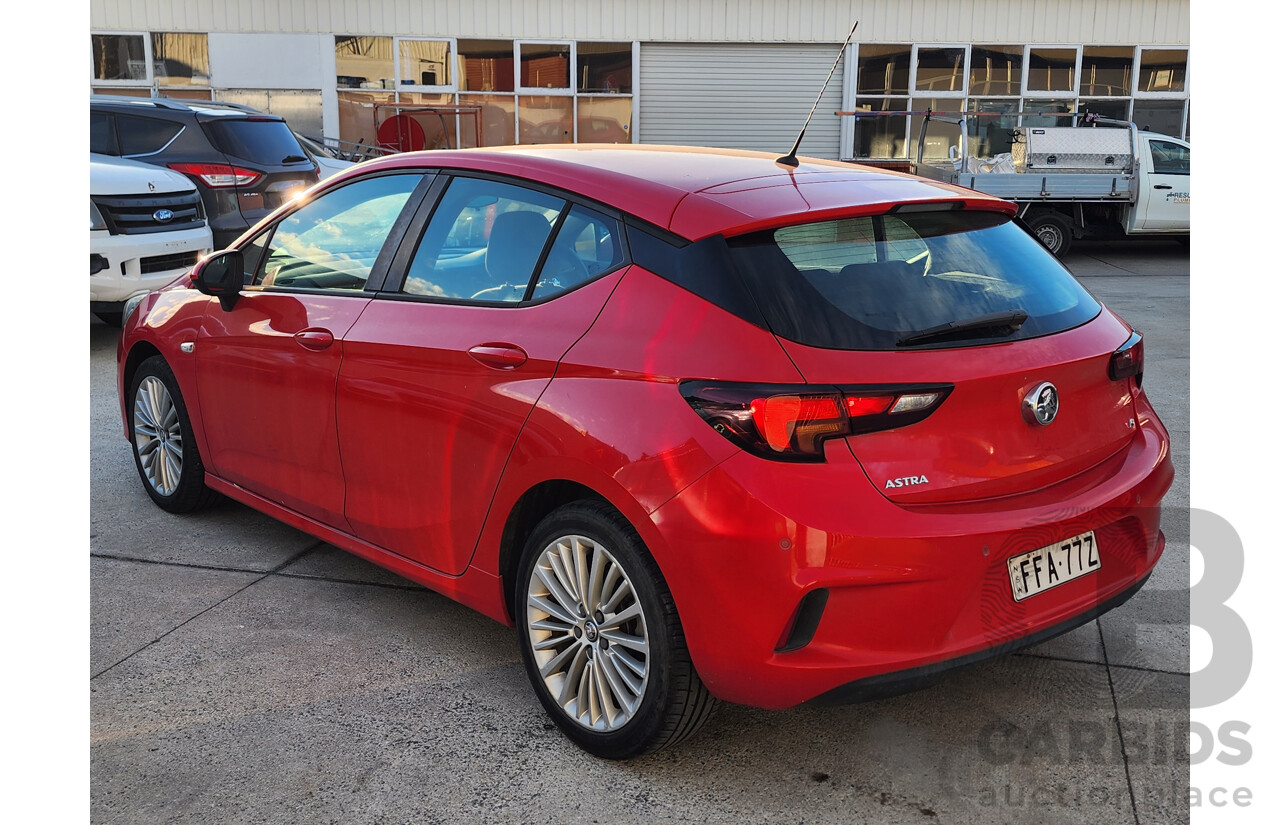 01/2017 Holden Astra R BK MY17 5d Hatchback Red 1.4L