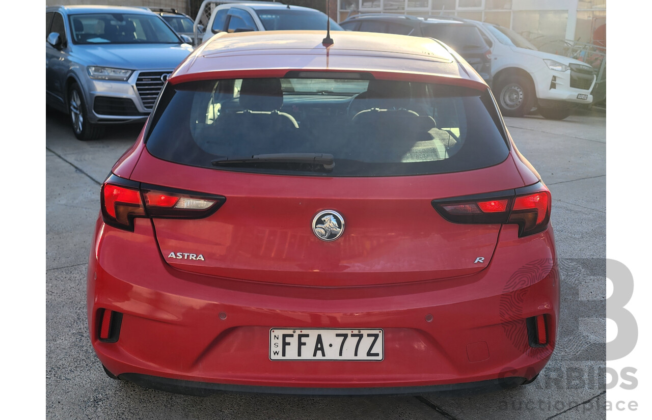 01/2017 Holden Astra R BK MY17 5d Hatchback Red 1.4L