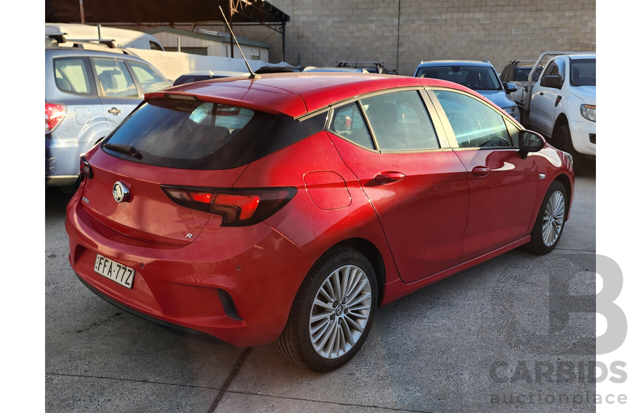01/2017 Holden Astra R BK MY17 5d Hatchback Red 1.4L