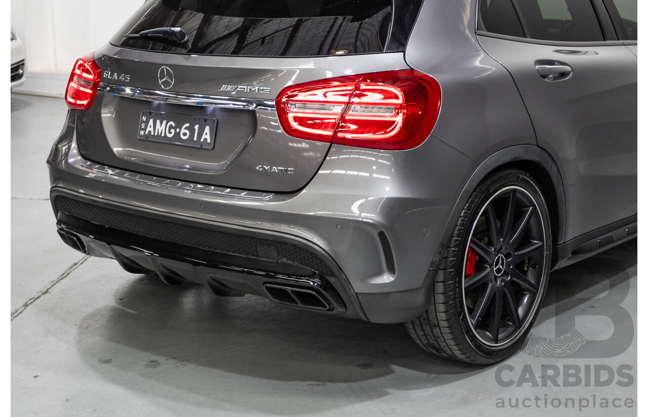 8/2015 Mercedes-Benz GLA 45 AMG 4MATIC (AWD) X156 MY15 4d Wagon Mountain Grey Metallic Turbo 2.0L