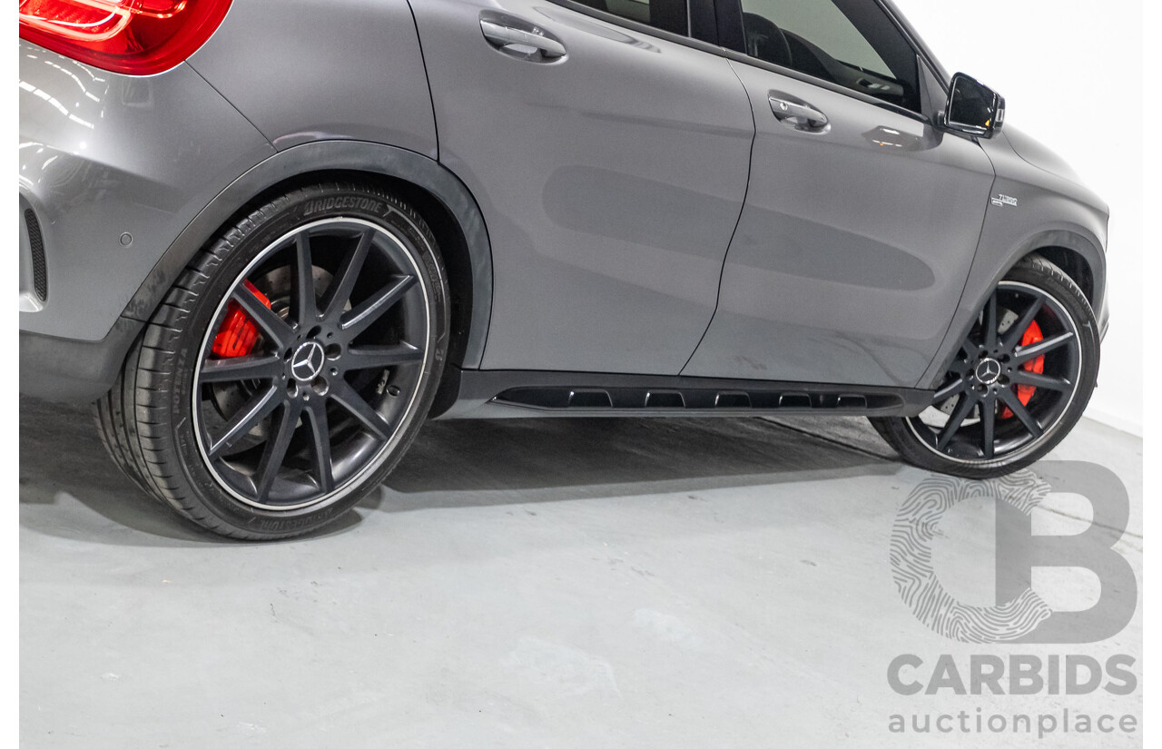 8/2015 Mercedes-Benz GLA 45 AMG 4MATIC (AWD) X156 MY15 4d Wagon Mountain Grey Metallic Turbo 2.0L