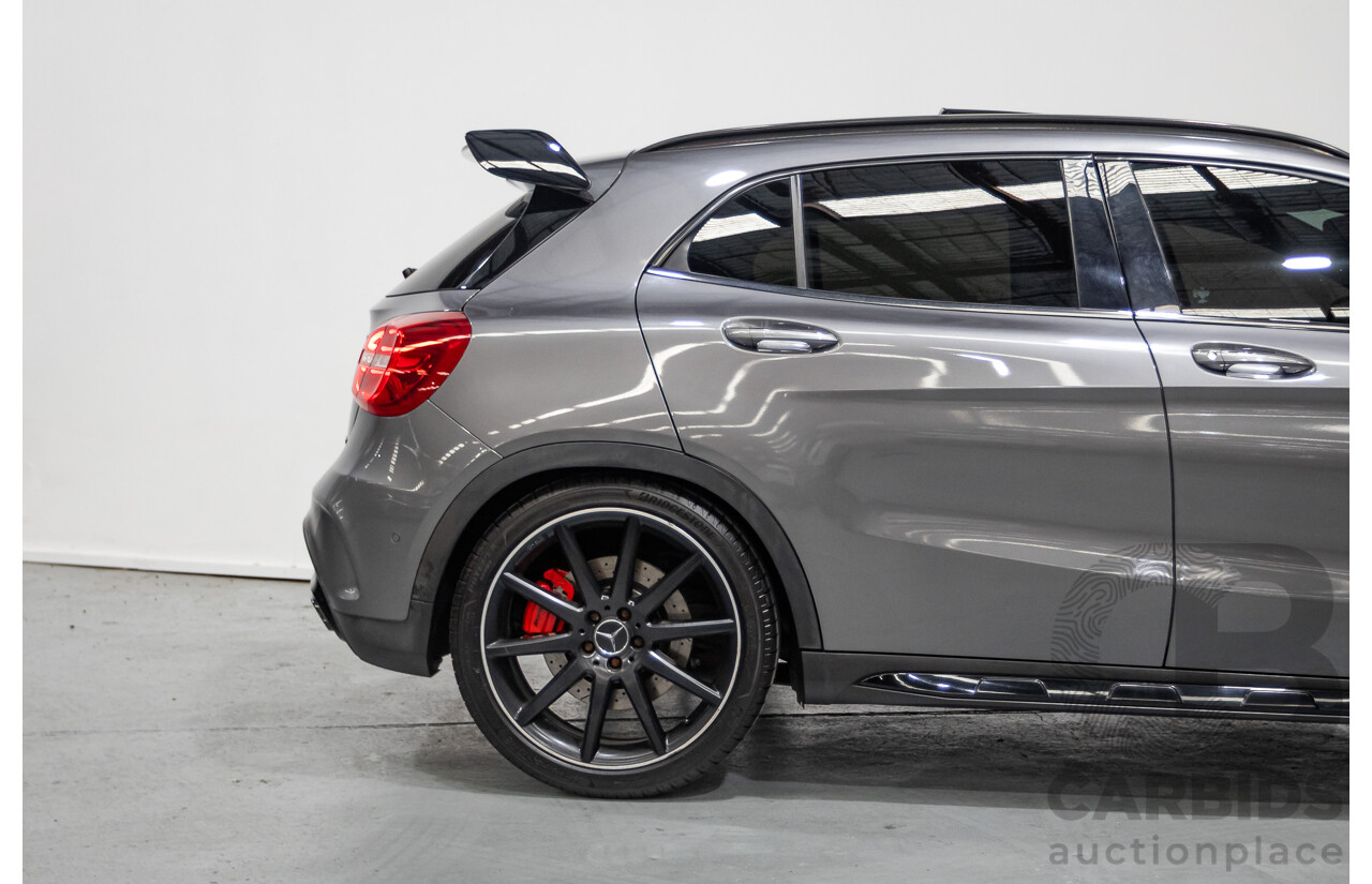 8/2015 Mercedes-Benz GLA 45 AMG 4MATIC (AWD) X156 MY15 4d Wagon Mountain Grey Metallic Turbo 2.0L