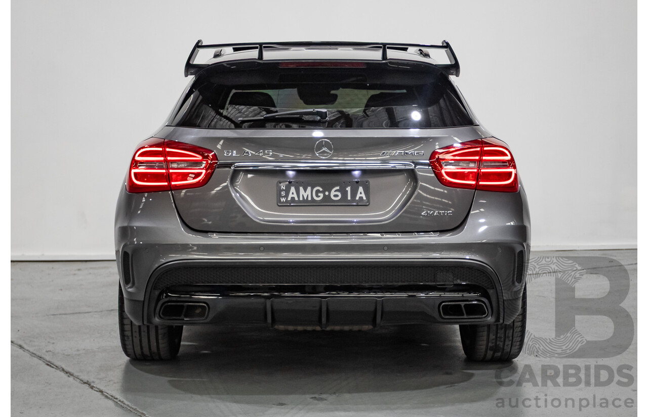 8/2015 Mercedes-Benz GLA 45 AMG 4MATIC (AWD) X156 MY15 4d Wagon Mountain Grey Metallic Turbo 2.0L