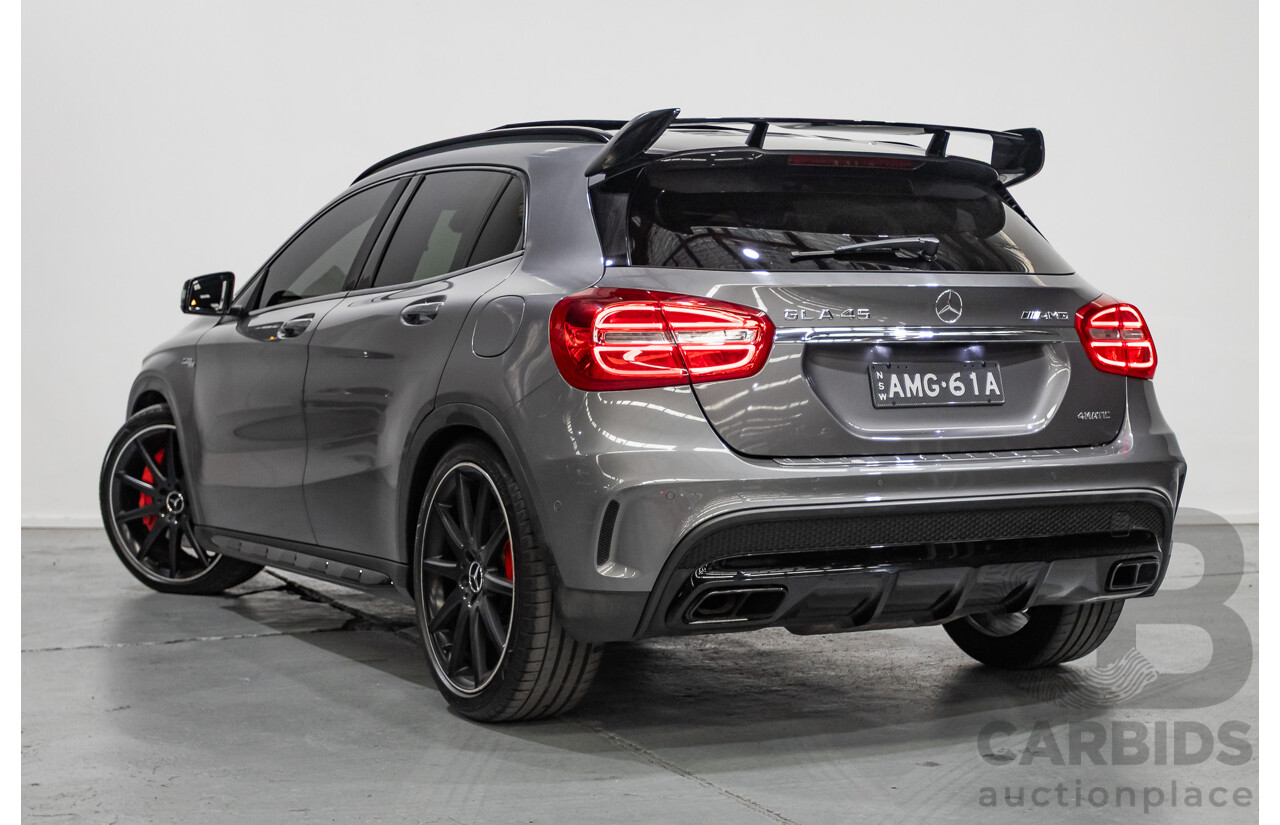 8/2015 Mercedes-Benz GLA 45 AMG 4MATIC (AWD) X156 MY15 4d Wagon Mountain Grey Metallic Turbo 2.0L