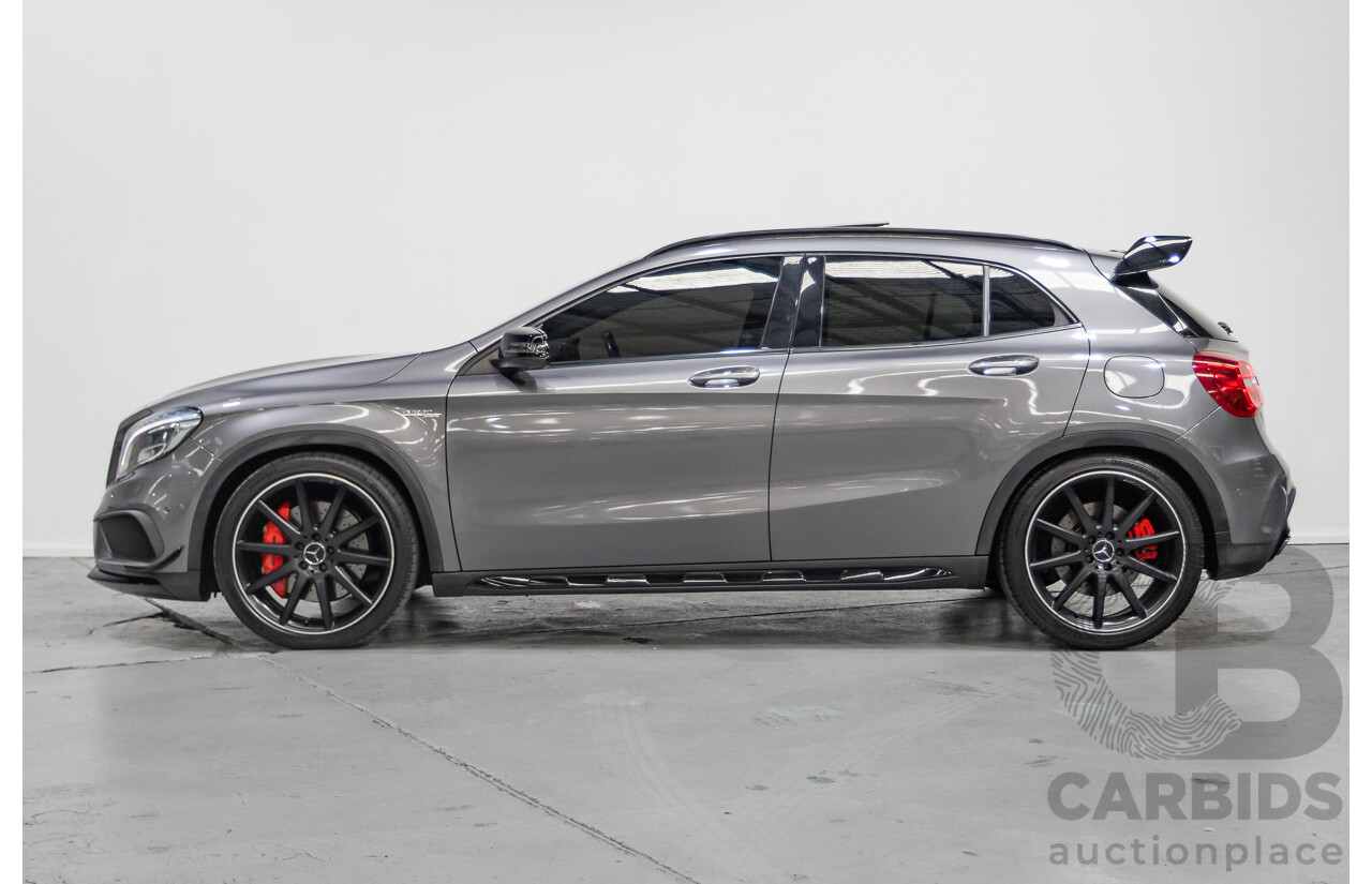 8/2015 Mercedes-Benz GLA 45 AMG 4MATIC (AWD) X156 MY15 4d Wagon Mountain Grey Metallic Turbo 2.0L