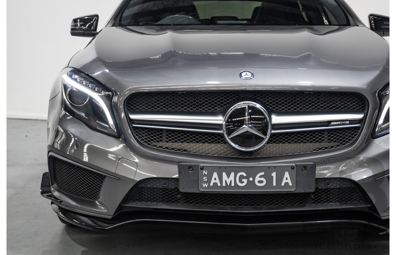 8/2015 Mercedes-Benz GLA 45 AMG 4MATIC (AWD) X156 MY15 4d Wagon Mountain Grey Metallic Turbo 2.0L