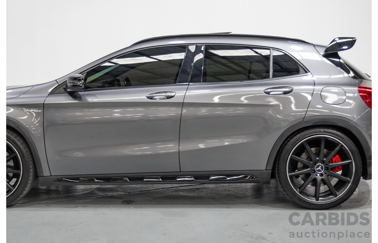 8/2015 Mercedes-Benz GLA 45 AMG 4MATIC (AWD) X156 MY15 4d Wagon Mountain Grey Metallic Turbo 2.0L