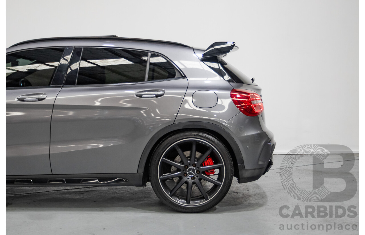 8/2015 Mercedes-Benz GLA 45 AMG 4MATIC (AWD) X156 MY15 4d Wagon Mountain Grey Metallic Turbo 2.0L