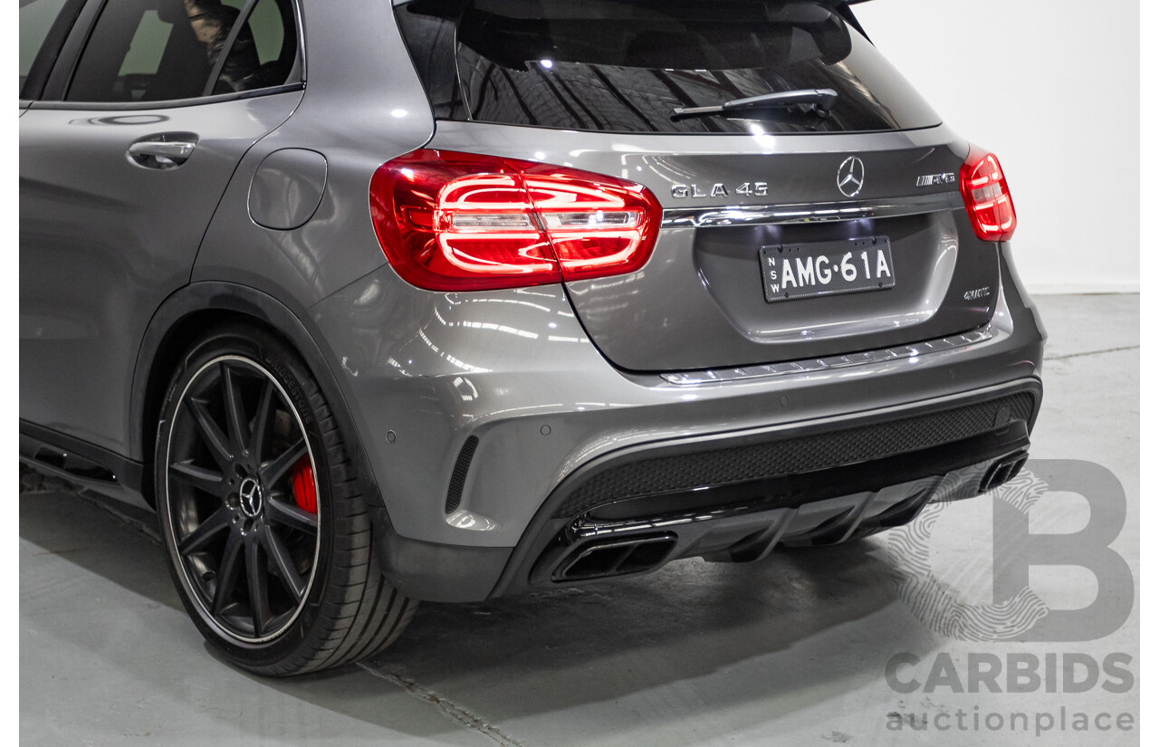 8/2015 Mercedes-Benz GLA 45 AMG 4MATIC (AWD) X156 MY15 4d Wagon Mountain Grey Metallic Turbo 2.0L