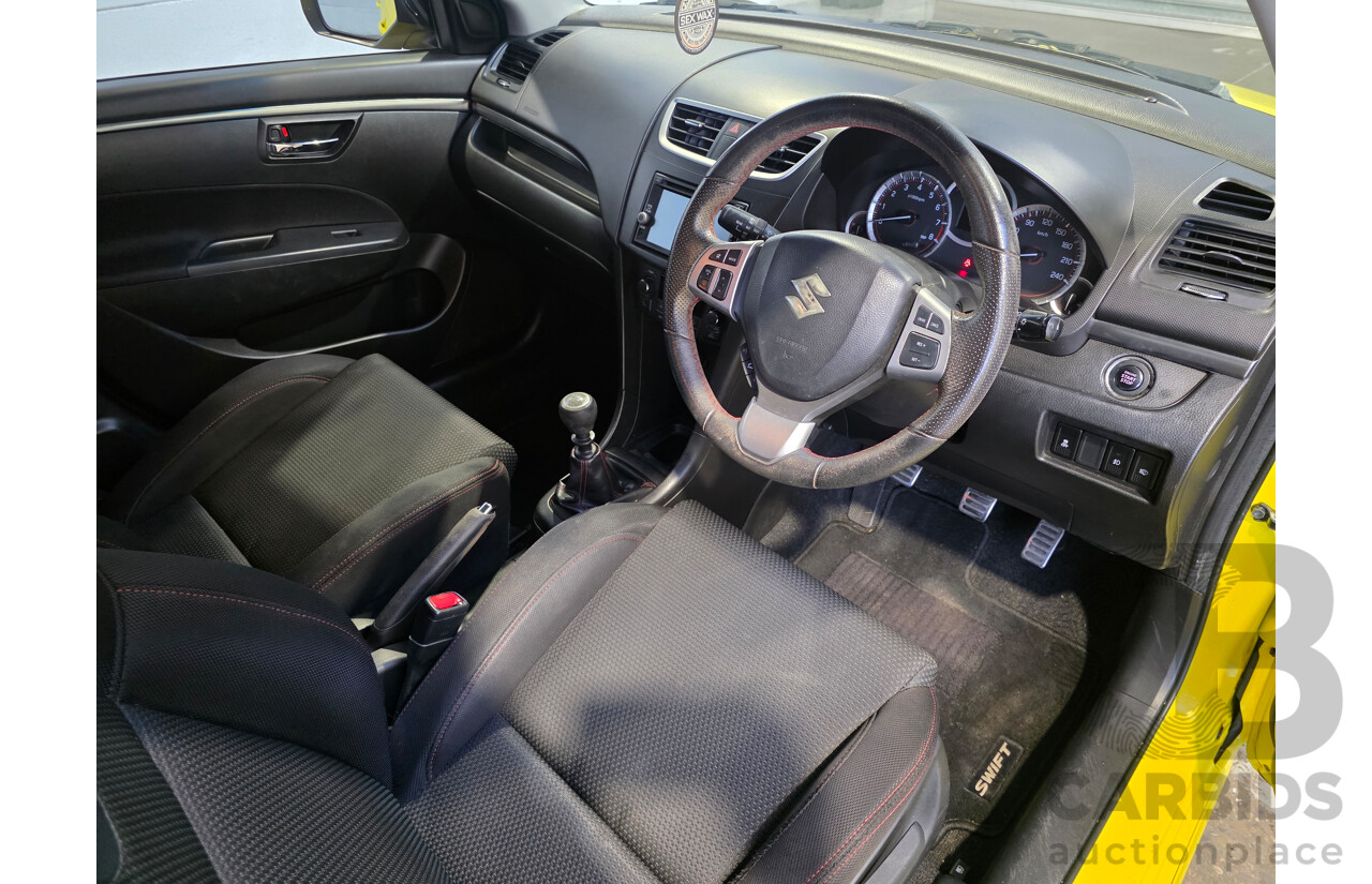 11/2013 Suzuki Swift Sport FZ MY13 5d Hatchback Yellow 1.6L