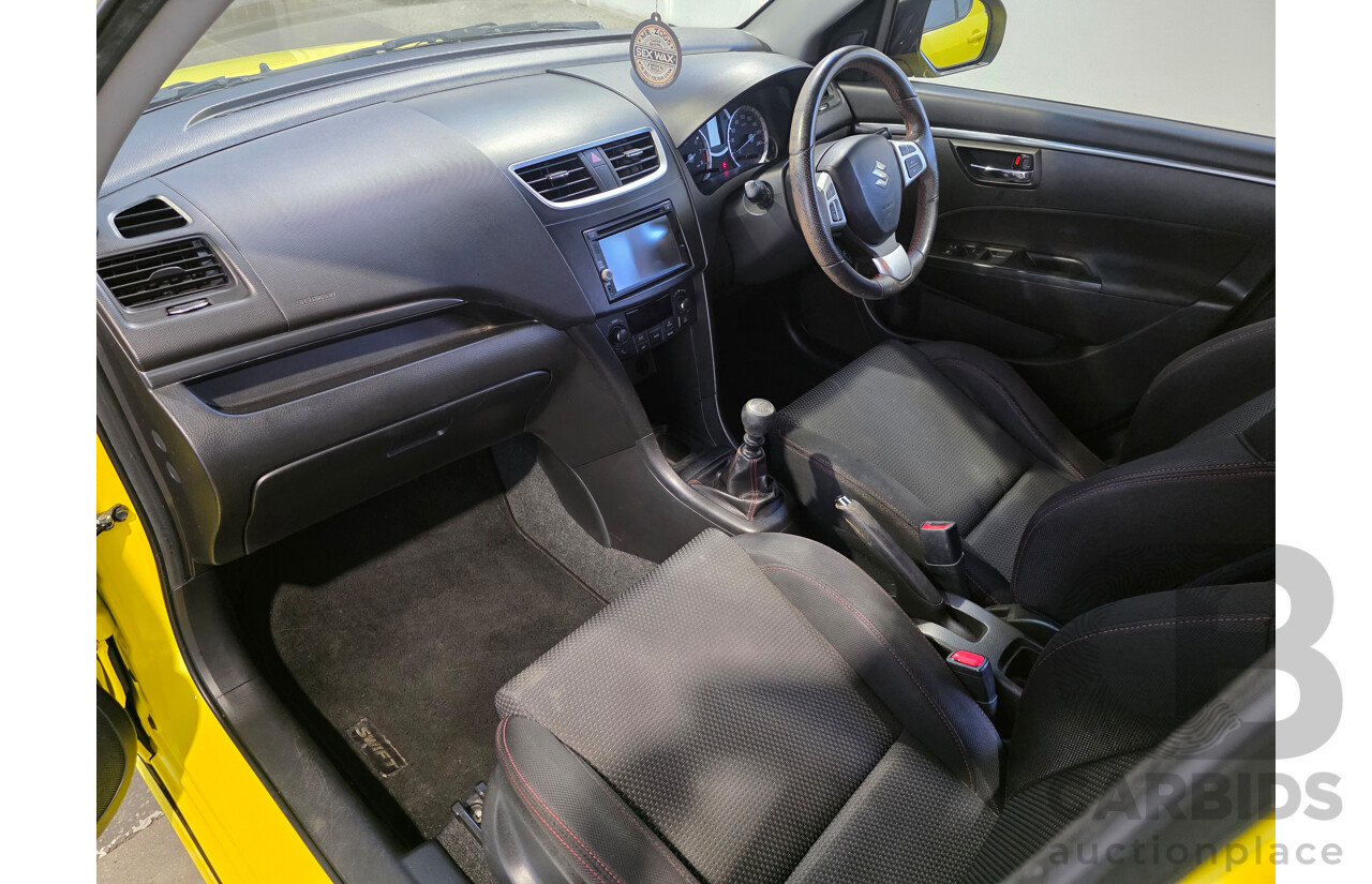 11/2013 Suzuki Swift Sport FZ MY13 5d Hatchback Yellow 1.6L