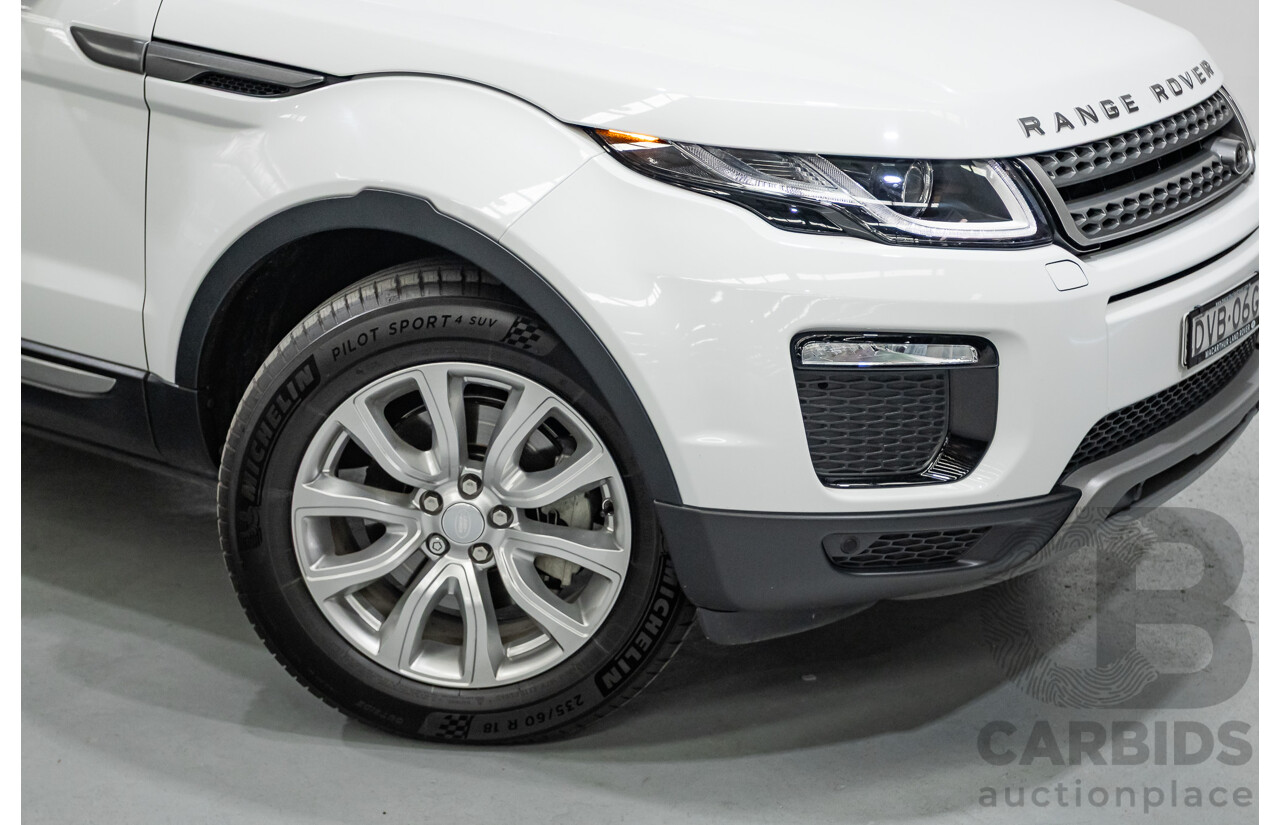 1/2018 Range Rover Evoque TD4 SE AWD LV MY18 5d Wagon Fuji White Turbo Diesel 2.0L