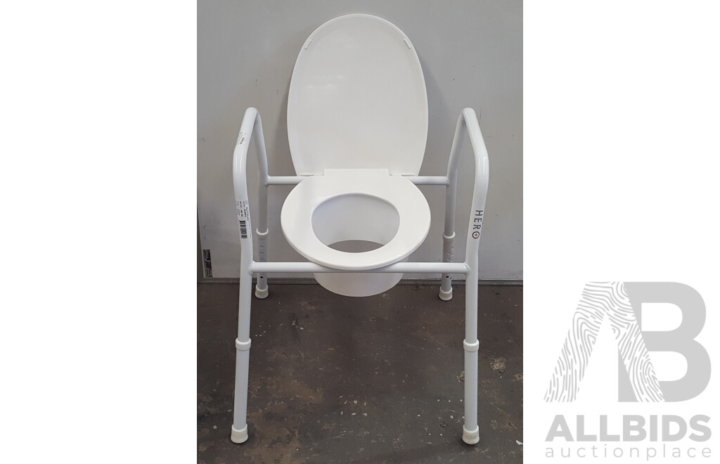 Hero Medical Standard (S11193) Over Toilet Aid & (S11195) Shower Chair + Mobile Side Desk
