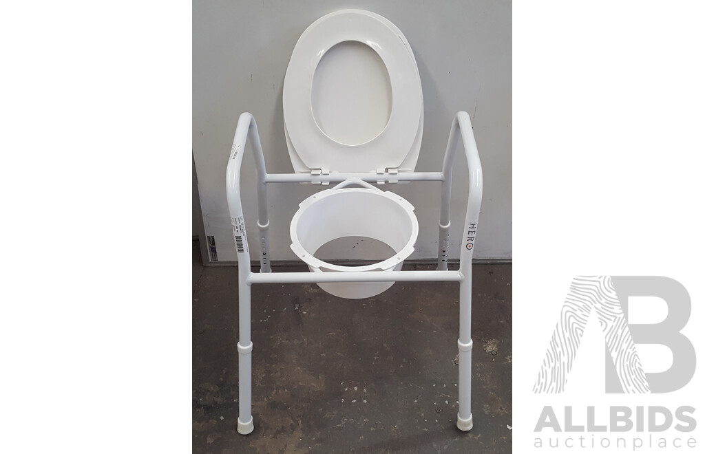 Hero Medical Standard (S11193) Over Toilet Aid & (S11195) Shower Chair + Mobile Side Desk