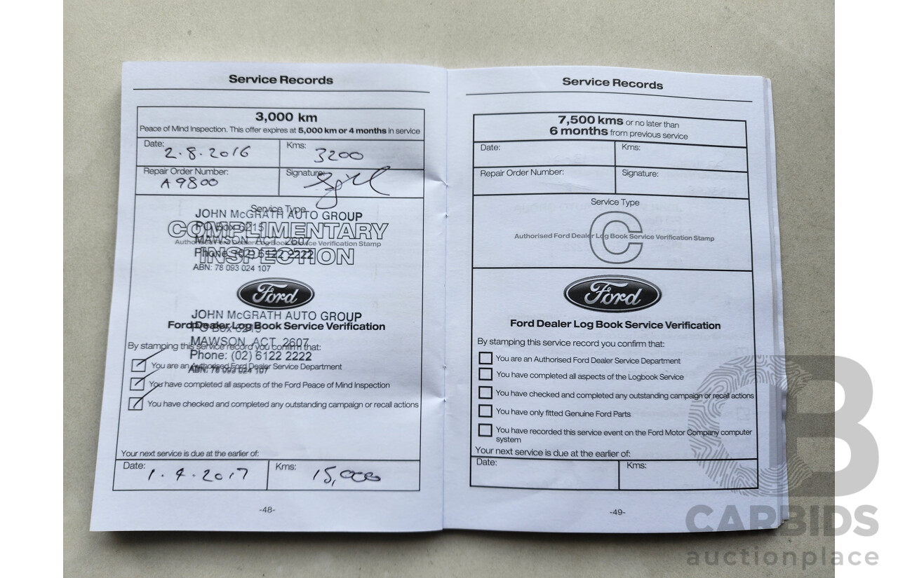 08/2015 Ford Focus Sport LZ 5d Hatchback White 1.5L