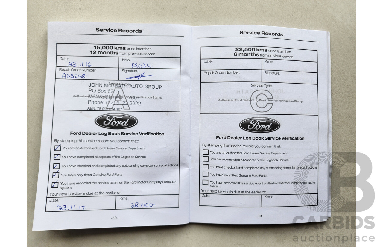 08/2015 Ford Focus Sport LZ 5d Hatchback White 1.5L