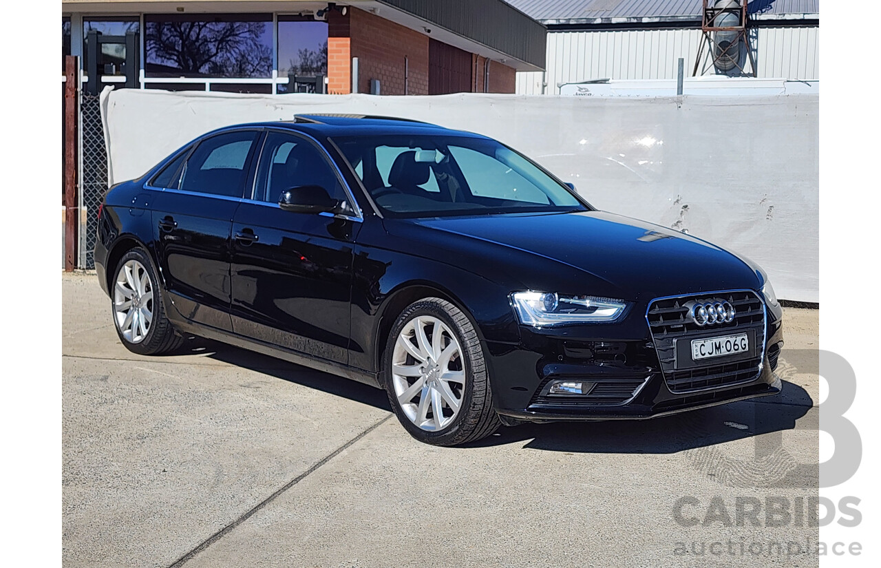 01/2013 Audi A4 2.0 TFSI Quattro B8 (8K) MY13 4d Sedan Black 2.0L
