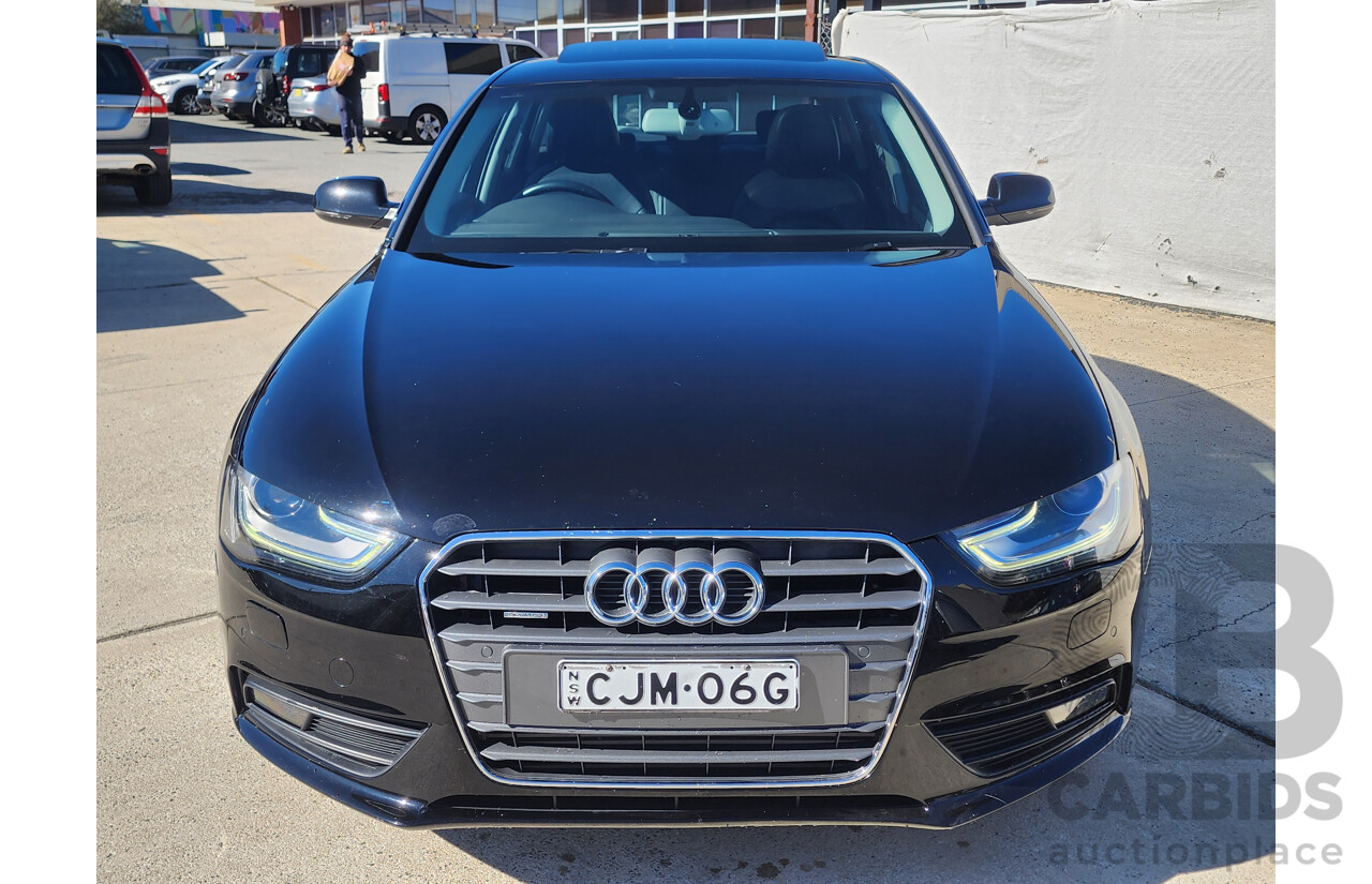 01/2013 Audi A4 2.0 TFSI Quattro B8 (8K) MY13 4d Sedan Black 2.0L