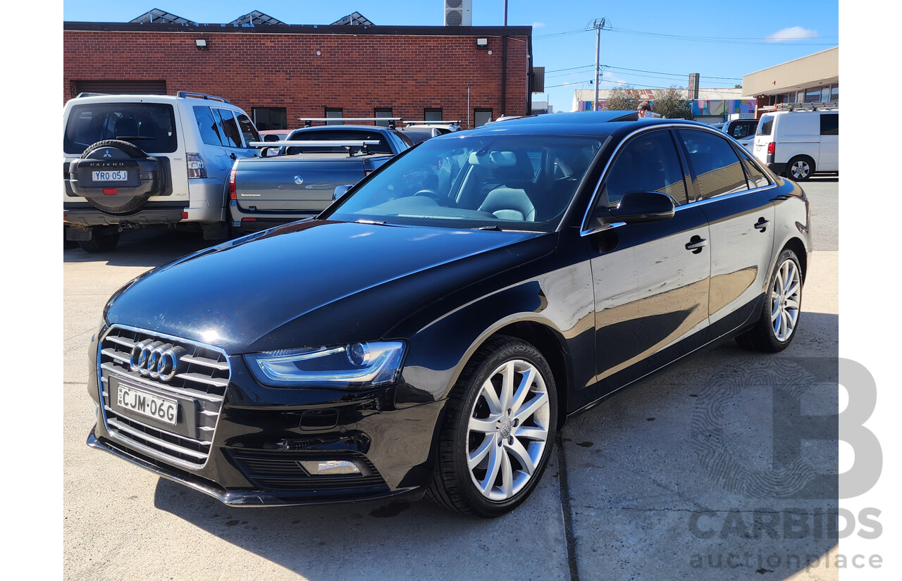 01/2013 Audi A4 2.0 TFSI Quattro B8 (8K) MY13 4d Sedan Black 2.0L