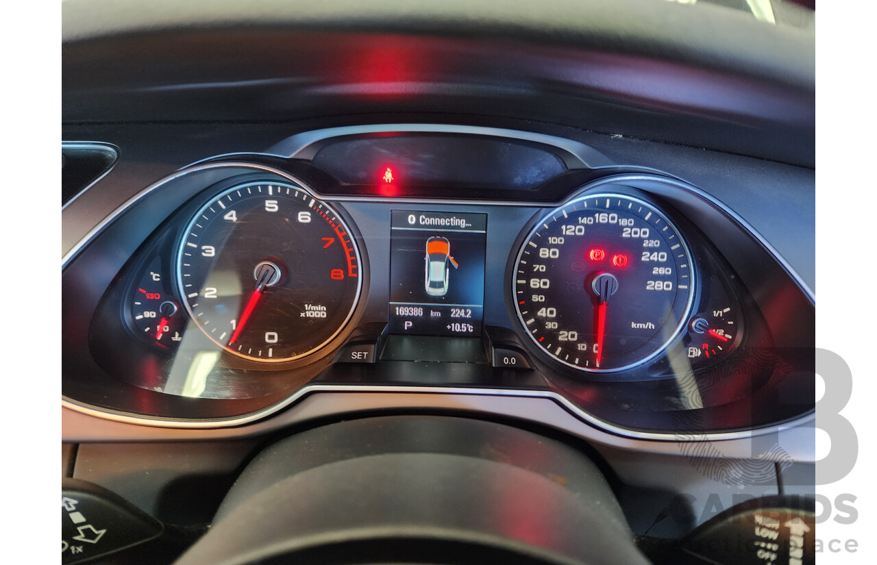 01/2013 Audi A4 2.0 TFSI Quattro B8 (8K) MY13 4d Sedan Black 2.0L