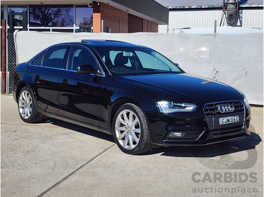 01/2013 Audi A4 2.0 TFSI Quattro B8 (8K) MY13 4d Sedan Black 2.0L