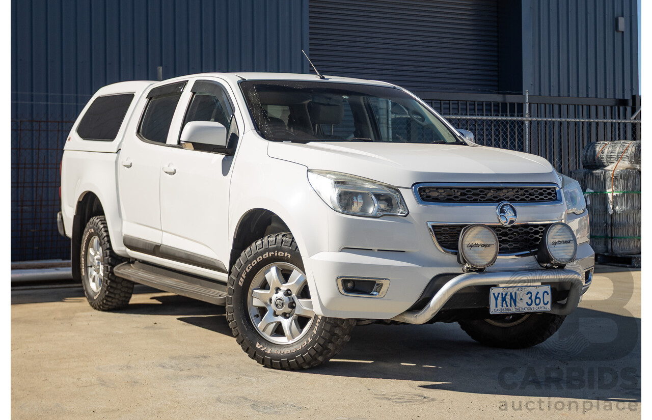 11/2014 Holden Colorado LT (4x4) RG MY15 Crew Cab P/Up Summit White Turbo Diesel 2.8L