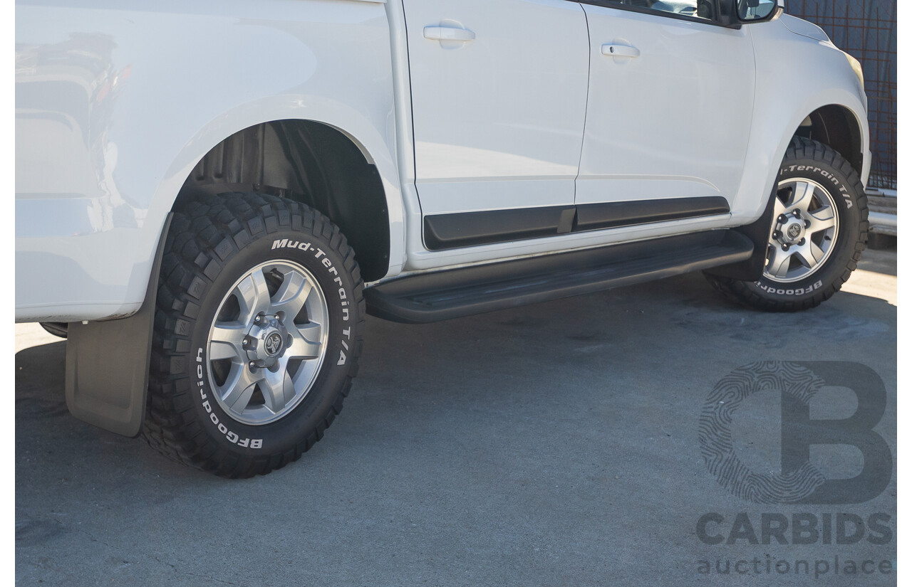 11/2014 Holden Colorado LT (4x4) RG MY15 Crew Cab P/Up Summit White Turbo Diesel 2.8L