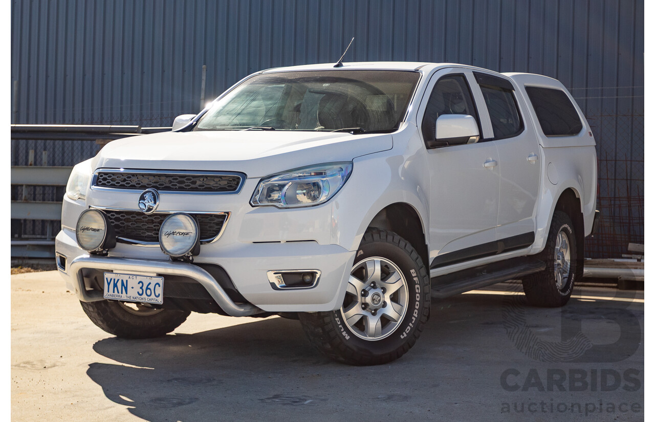11/2014 Holden Colorado LT (4x4) RG MY15 Crew Cab P/Up Summit White Turbo Diesel 2.8L