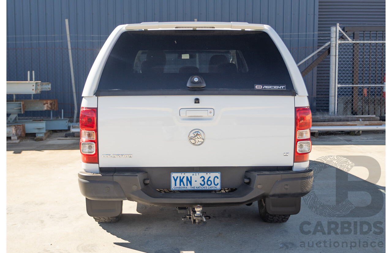 11/2014 Holden Colorado LT (4x4) RG MY15 Crew Cab P/Up Summit White Turbo Diesel 2.8L