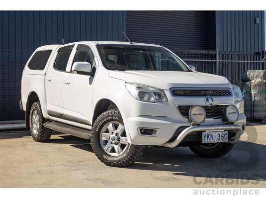 11/2014 Holden Colorado LT (4x4) RG MY15 Crew Cab P/Up Summit White Turbo Diesel 2.8L