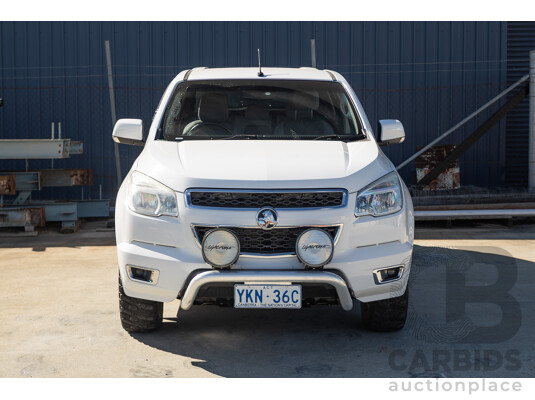 11/2014 Holden Colorado LT (4x4) RG MY15 Crew Cab P/Up Summit White Turbo Diesel 2.8L