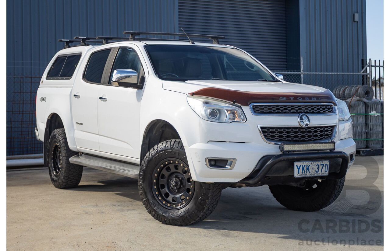 12/2014 Holden Colorado LTZ (4x4) RG MY15 Crew Cab P/Up Summit White Turbo Diesel 2.8L