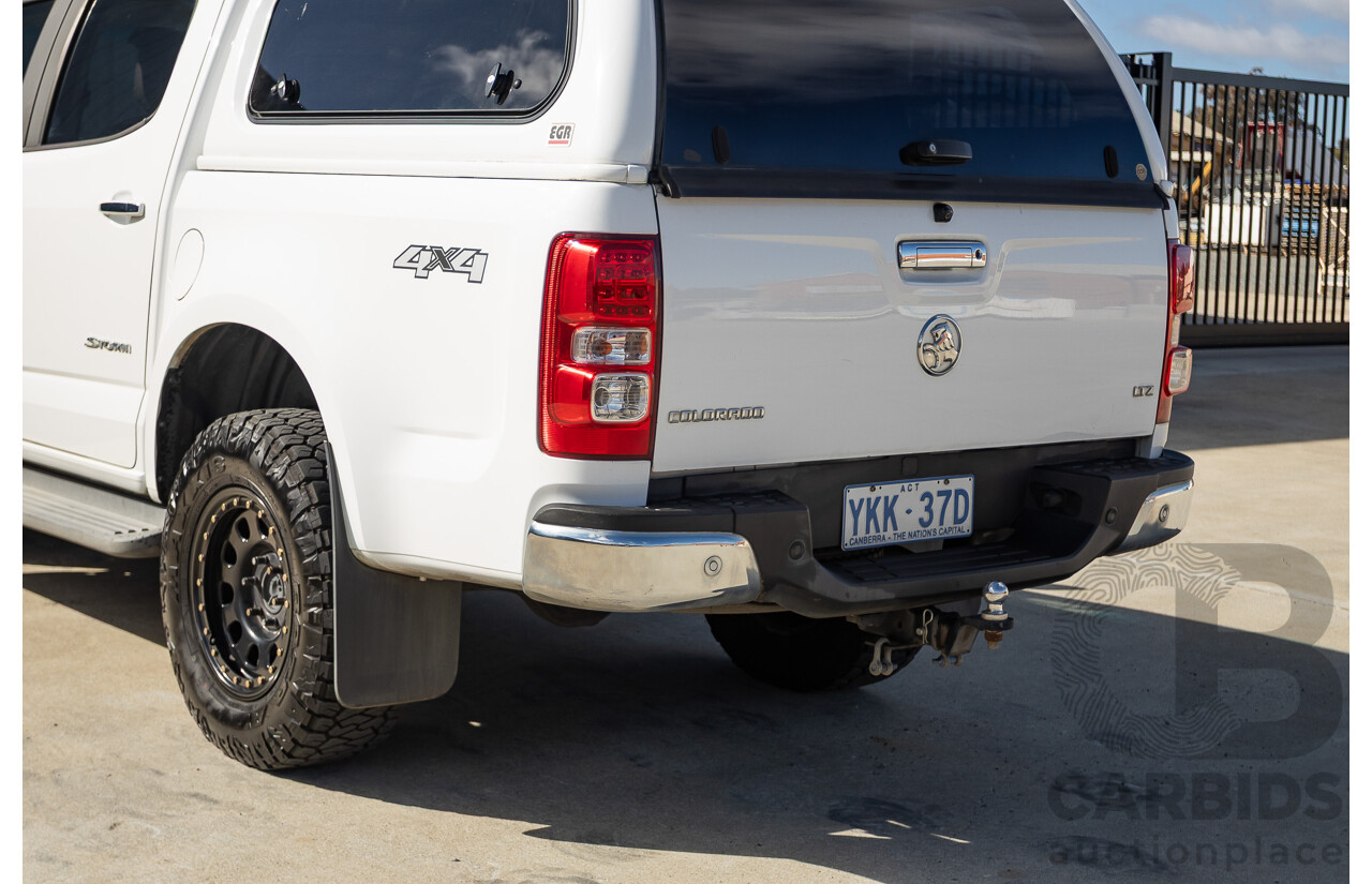 12/2014 Holden Colorado LTZ (4x4) RG MY15 Crew Cab P/Up Summit White Turbo Diesel 2.8L