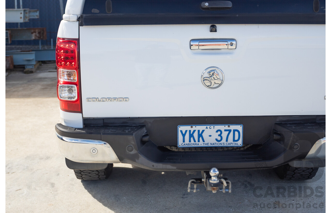 12/2014 Holden Colorado LTZ (4x4) RG MY15 Crew Cab P/Up Summit White Turbo Diesel 2.8L