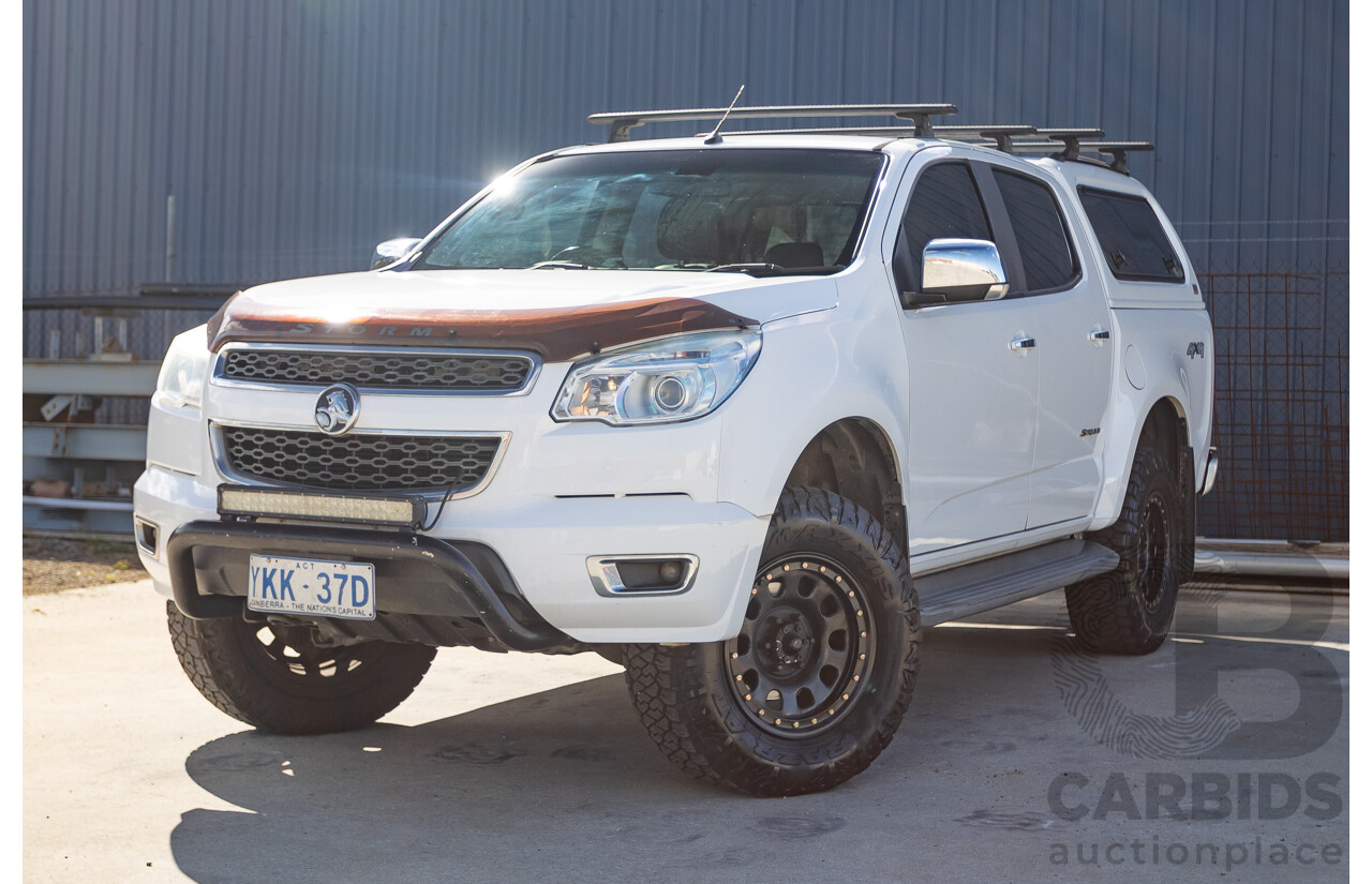 12/2014 Holden Colorado LTZ (4x4) RG MY15 Crew Cab P/Up Summit White Turbo Diesel 2.8L