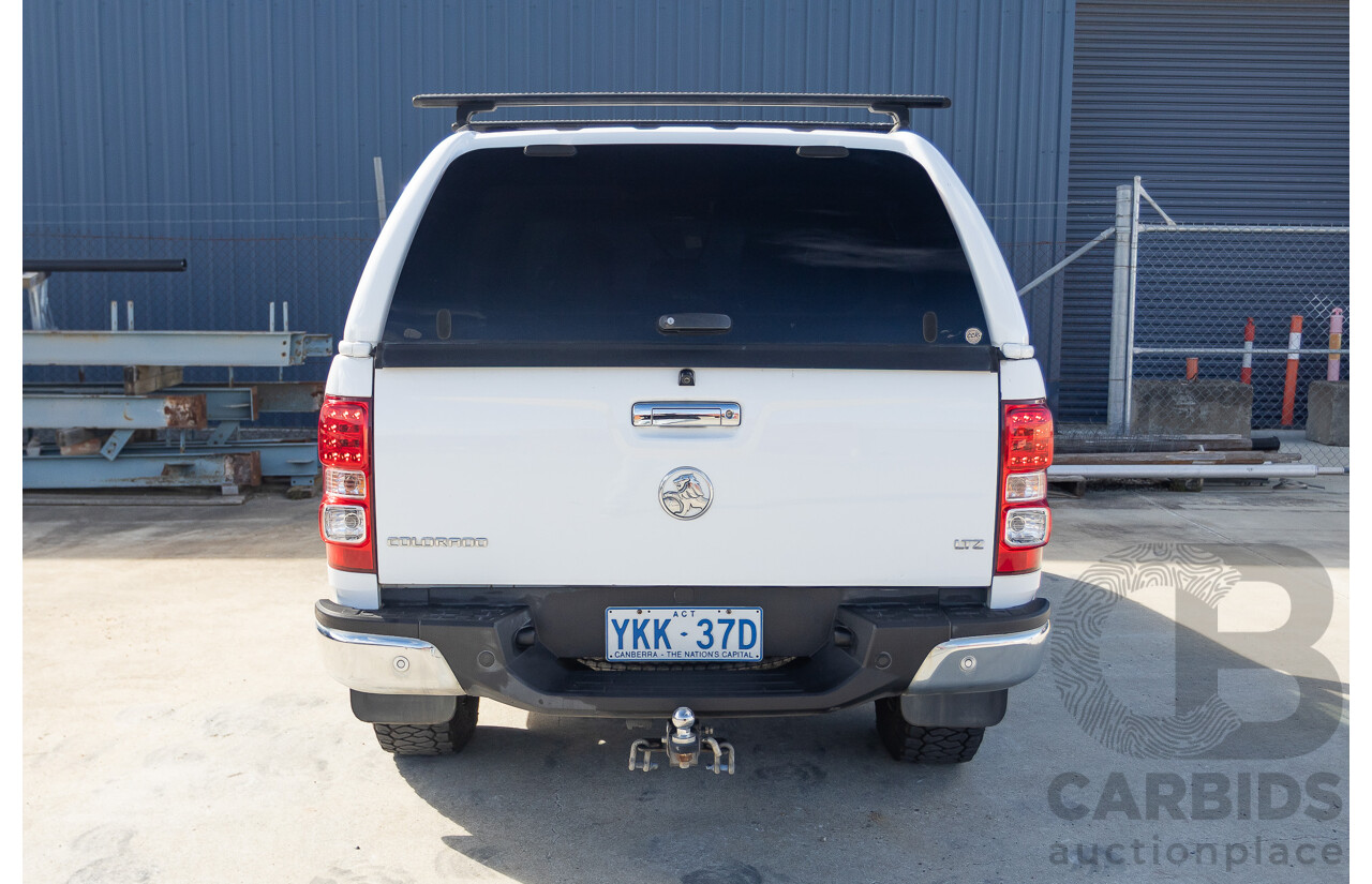 12/2014 Holden Colorado LTZ (4x4) RG MY15 Crew Cab P/Up Summit White Turbo Diesel 2.8L
